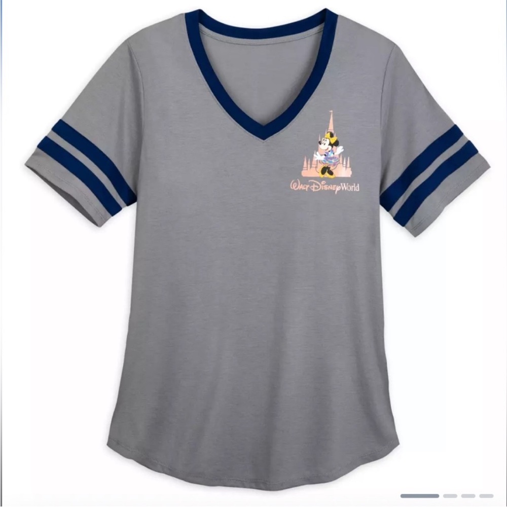 Walt Disney World 50th Anniversary Minnie Mouse Soccer T-Shirt for Women M NEW